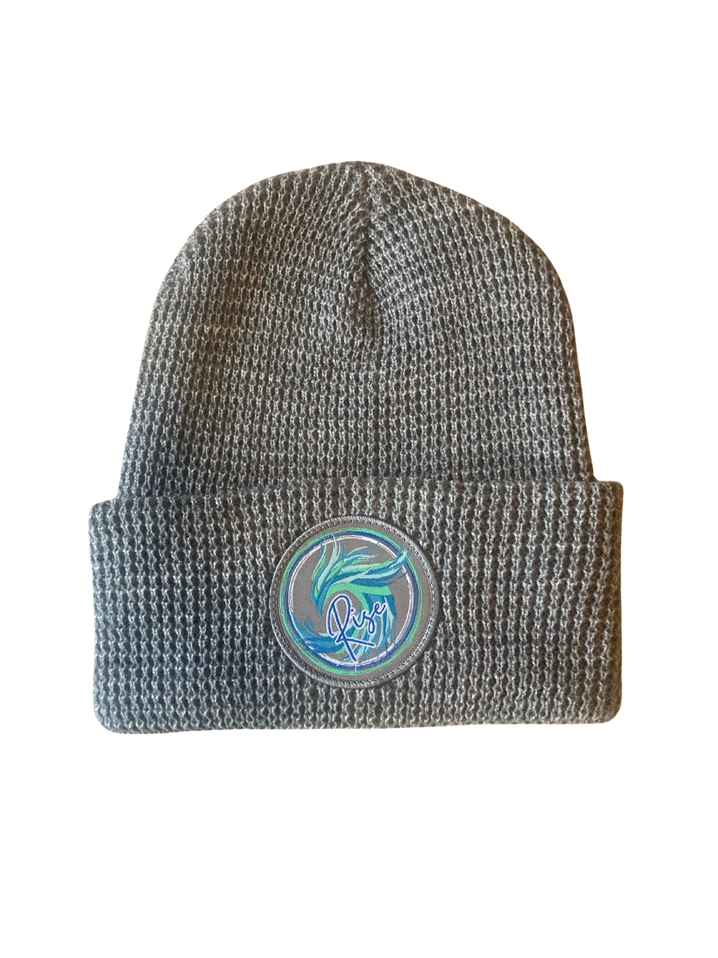 The Phoenix: Gray Waffle-Knit Beanie