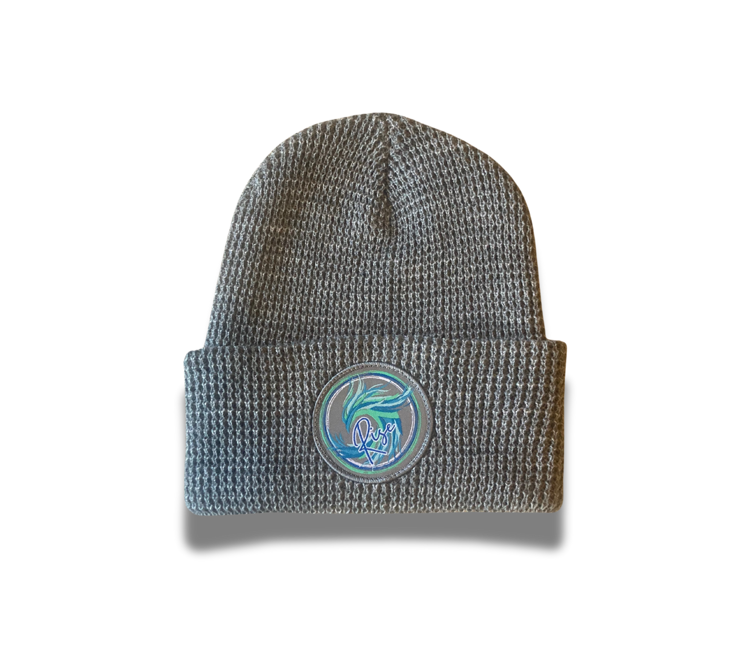 The Phoenix: Gray Waffle-Knit Beanie