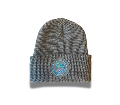 The Phoenix: Gray Waffle-Knit Beanie