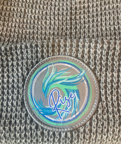 The Phoenix: Gray Waffle-Knit Beanie