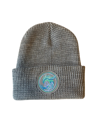 The Phoenix: Gray Waffle-Knit Beanie