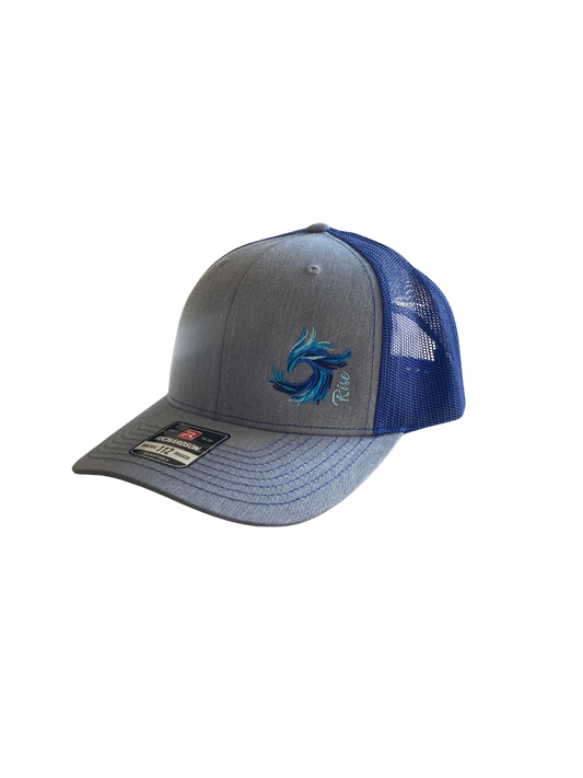 The Phoenix: Gray/Blue Trucker