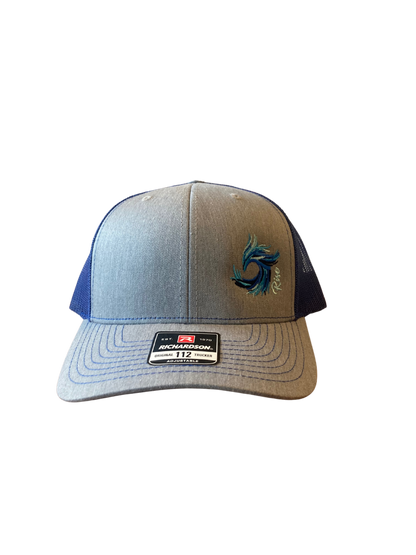 The Phoenix: Gray/Blue Trucker