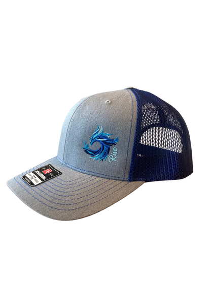The Phoenix: Gray/Blue Trucker